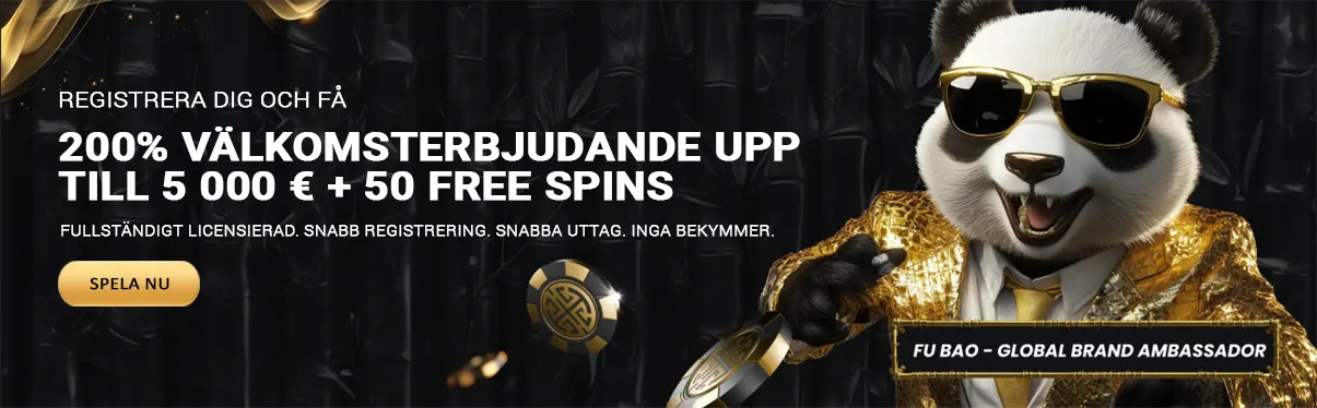 Golden Panda Casino 200% Bonus + 50 Freespins