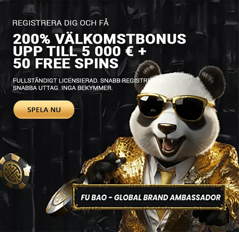 Golden Panda Casino 200% Bonus + 50 Freespins